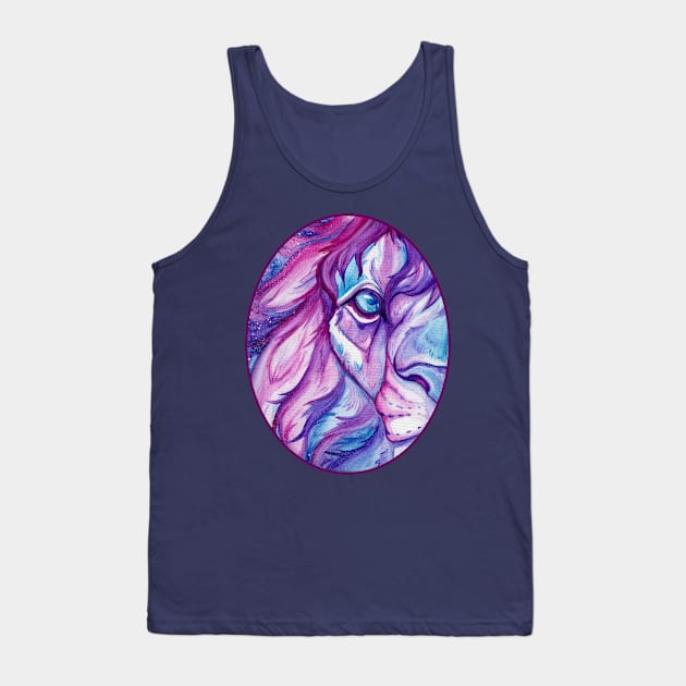 Galaxy Lion Tank Top by TaksArt